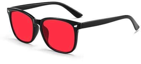 PHYNDR 1 PCS Gafas Filtro Luz Azul para Hombre Mujer Gafas Bloqueadoras Luz Azul para Ordenador,lentes rojos, Bloqueo Anti Luz Az-ul, Mejora Calidad del Sueño y Alcanza tu Mejor Version