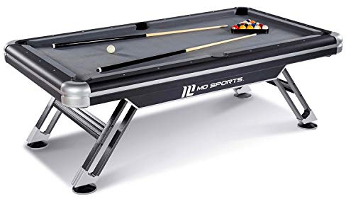 MD Sports 7.5' ft Titan Pool Table with Billiard Ball and Cue Stick Set
