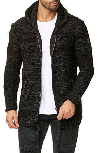 RED BRIDGE Hombres Cárdigan Sudadera con Capucha Invierno Chaqueta de Punto