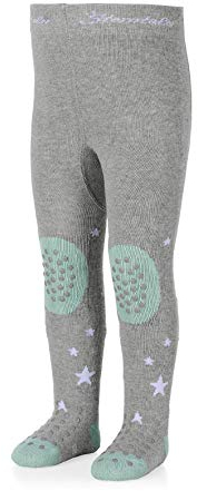 Sterntaler Unisex Baby Krabbelstrumpfhose Stanley Strumpfhose, Silber Mel., 80