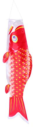 YARNOW Koinobori a Fabriquer Rouge - 1,4M Poisson Chinois Cerf Volant - DéCoratif pour Maison Et FêTes
