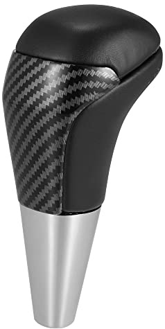 X AUTOHAUX Car Auto Automatic Gear Stick Shift Knob for Toyota Land Cruiser 4Runner 2003-2021 for Tundra for Lexus LX Black Faux Leather Carbon Fiber Pattern