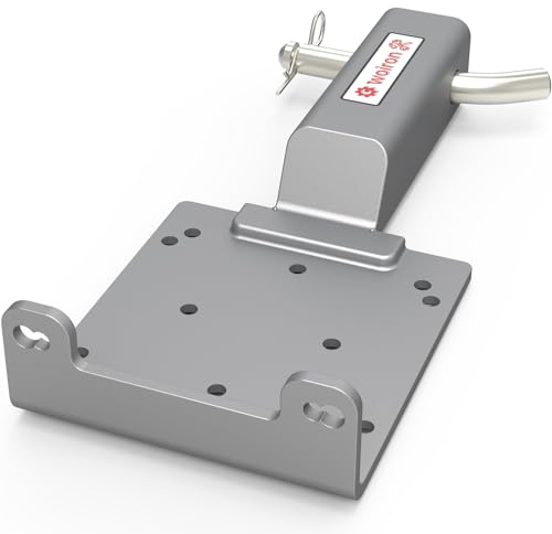 Placa de montaje universal de 2 pulgadas para remolque receptor, soporte de montaje de cabrestante, placa de montaje de cabrestante (plateado)