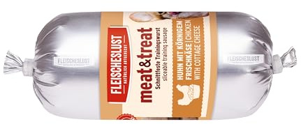 Fleischeslust Meat & Treat pollo con crema di formaggio granulare, 200 g