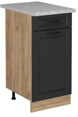 Vicco Mueble bajo de Cocina R-Line, Antracita casa de Campo, 40 cm ET Mármol