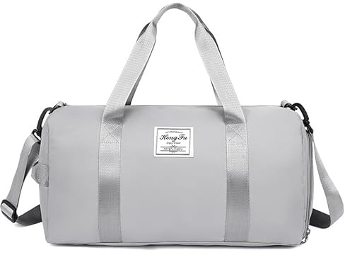 HIUAUIH Sac de Sport Haute Qualité en Nylon Imperméable, Sac de Gym avec Compartiment Chaussures Indépendant et Séparation Humide, Sac de Voyage Durable et Grande Capacité