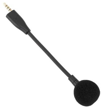 JTLB Microphone à Col de Cygne de Jeu, Haute sensibilité, Longueur de Câble de 15 Cm, Connecteur plaqué Or 3,5 Mm Compatible avec Les Casques MMX100 MMX150, Ajuster l'angle pour Le