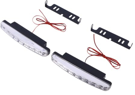 MAGICLULU Lot De 2 Feux De Jour à Led Universels 8 Led Pour Voiture Éclairage Pour Véhicule Feu De Conduite Installation Facile Sécurité Routière Usage Automobile