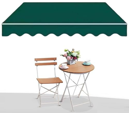 Toldo de protección UV para exteriores con brazos extensibles, tamaños ajustables de 2 x 1,5 m a 5 x 3 m, toldo de pared para patio, balcón y jardín