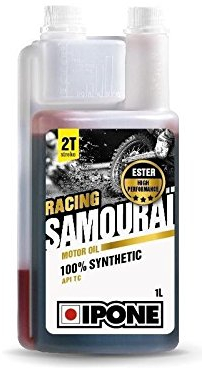 Huile IPONE 2 Temps Samouraï - 1 Litre Fraise Dirt bike Pit bike Mini Moto Cross