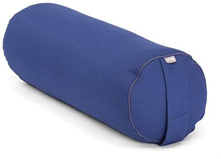 BodhiYoga Bolster ECO | 100% algodón orgánico | Rollo de yogarolle con relleno de espelta orgánica | funda lavable | cojín para ejercicios de yoga restaurativos | Grande aprox. 65 x