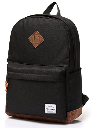 Backpack for Men and Women, VASCHY School Backpack, Laptop Backpack, Leisure Backpack, black, standard size, Daypack Backpacks