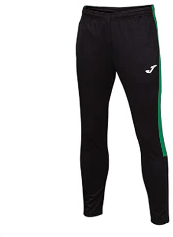Joma Hombre Pantalón Deportivo, Negro/Verde, L