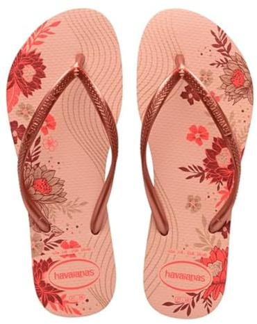 Havaianas Slim Organic Women FlipFlop Rose Ballet/Golden Blush/Gold 8.5/9 UK