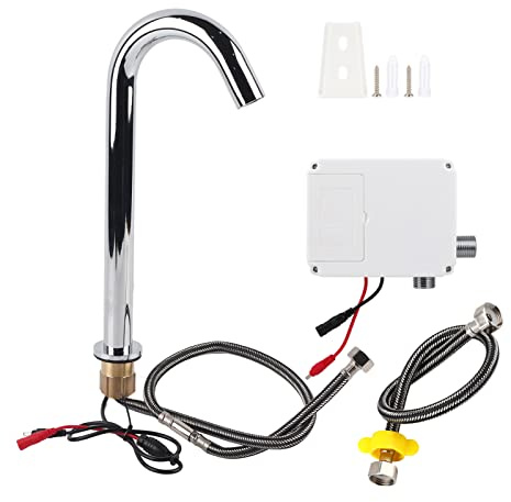 Rubinetto Automatico con Filettatura G1/2 Pollici, Rubinetto 'acqua con Sensore a Induzione Automatica Rubinetto con Sensore a Infrarossi Rubinetto (Modello alto alimentato a