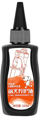 Öl für Fahrradgabeln, 60 ml, Schmiermittel für Fahrradgabelaufhängung, mit Hochtemperaturbeständigkeit, Fahrradpflegeöl mit Auslaufschutz
