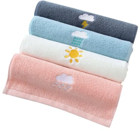 Beavorty Toalla Infantil De Larga Fibra 4 Toallas Paños De Eructar Paños De Saliva y Absorbentes