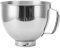 Kitchen Aid Rührschüssel, 304 Edelstahl-Rührschüssel-Ersatzschüsselteile mit Griff für 4,5 QT, für 5 QT, 22,5 x 22,5 x 19 cm