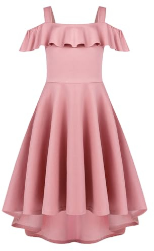Arshiner Dresses for Teens Girls Summer Fancy Party Dress Pink 14-15 Years