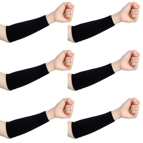 ValueBargain Lot de 3 paires de bandages pour avant-bras, manches de bras avec protection de compression, manches respirantes pour femmes et hommes, protection pour tatouage et sport