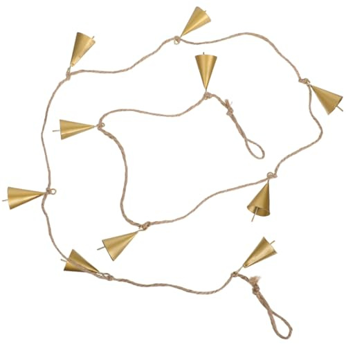 iplusmile Campanelli in Bronzo Piccoli Vintage 150 cm, 10 Pezzi – Suono Rilassante al Vento per Decorazione Natalizia, Campanellini da Appendere a Porte e Alberi – for Giardino, Casa, Regalo d