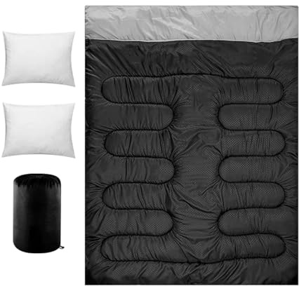 Saco de dormir doble | Saco de dormir frío para camping, saco de dormir de dos personas para senderismo, trekking al aire libre, adolescentes y adultos