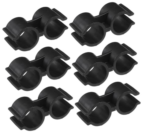 WATIIFUFU 6 pezzi Morsetti per Tubi Doppi in Plastica Clip Doppia Porta per Connessione Sicura Supporto Stabile e Versatile per Tubazioni Morsetto Doppio per Collegamento Affidabile