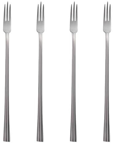 Chenshuo Fruit Dessert Fork,Dessert Forks for Fruit Salad,Stainless Steel Fruits Forks for Desserts Cake,Can Be Used in Dishwasher,4 Pieces.