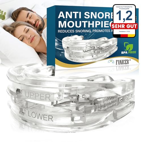 Bite Antirussamento,Design Regolabile bite Notturno,Bite Antirussamento Adatto a Uomini e Donne,Dispositivo Anti Russamento Facile da Pulire,Migliorare il sonno