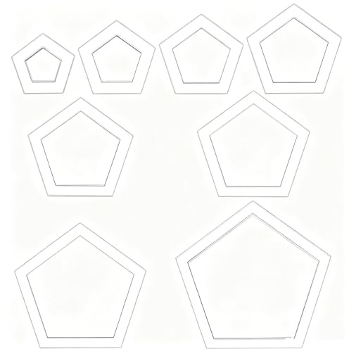 Benecreat - Plantilla de patchwork (16 tamaños, 16 plantillas, acrílico, reglas transparentes, guías de costura transparentes para bricolaje, artesanía de corte de Patchwork a mano, 6 mm