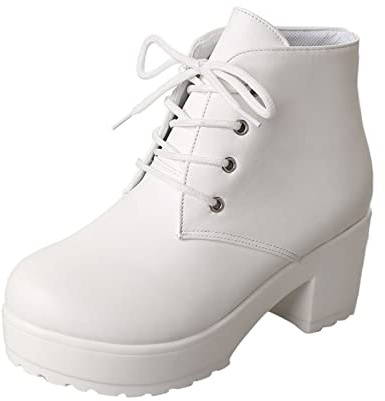 Générique Bottines Talons Hauts Pointues pour Femmes Cheville Épaisses Chunky Bout Chaussures Hiver