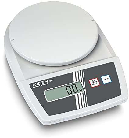 KERN Schulwaage EMB 5.2K1 (Laborwaage, Wägeplatte 150 mm, Wiegebereich max. 5200 g, Ablesbarkeit 1 g, Reproduzierbarkeit 1 g, Linearität 3 g)