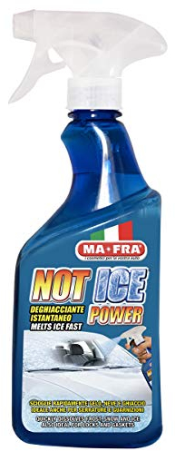 Ma-Fra Not Ice Power, Deghiacciante Liquido ad Effetto Immediato, Facile e Veloce da Utilizzare, Adatto per Ogni Genere di Vetro e Cristallo Auto, Non Unge, Scioglie Ghiaccio e Neve, Formato 500ml