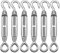 Pack Of 6 Turnbuckle Wire Tensioner M4 Stainless Steel Hook and Eye Tensioners Rope Cable Tension Set Adjustable Garden Wire Tensioner Kit Heavy Duty