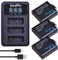 DuraPro 3 Stücke PG1050 Sj4000 Batterie + LED 3 Slots USB Ladegerät für AKASO EK5000 EK7000 SJCAM SJ4000 SJ5000 EKEN M10 4 Karat H8 H9 H9R H8R GIT-LB101 GIT PG900