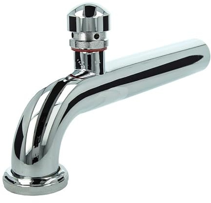 tecuro - Arco di uscita 90° con aeratore per sifone, cromato, 220 mm