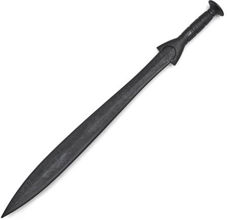 Deluxe Martial Arts Black Polypropylene Plastic  Celtic Leaf  Training sword - V4