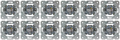 Voxura Concept Wechselschalter 12er Set Unterputz UP Klemm Anschluss 50 x 50 mm