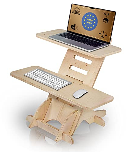 Stehschreibtisch Aufsatz | Stehpult Holz| Standing Desk | Ständer | Schreibtischaufsatz Holz | Stehpulte | Standsome Stehschreibtisch | Steh Schreibtisch | Made in EU