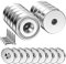 Relota 9 Stück Neodym Magnete Extra Stark 12 KG Kraft 20 X 7 mm, Multifunktions Senkkopf Rundmagne Topfmagnet mit Schrauben, Loch und 6 Stahlkissen, für Badezimmer, Küchen, Büros, Lager, Garage