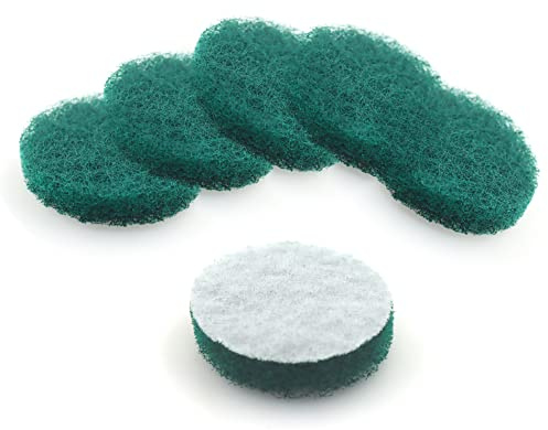 Heavy Duty Scour Pads, Non-Scratch Scrub Sponges, ULIFESTAR 5PCS Dish Scrubber Scouring Pads, Dual-Sided Reusable Household Scrub Pads for Dishes,Dish Cleaning Tool,Kitchen Scrubbers & Metal Grills