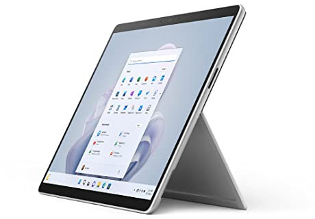 Microsoft Surface Pro 9-13 Inch 2-in-1 Tablet PC - Silver - Intel Core i5, 8GB RAM, 256GB SSD - Windows 11 Home - Device only, UK plug, 2022 model (Renewed)