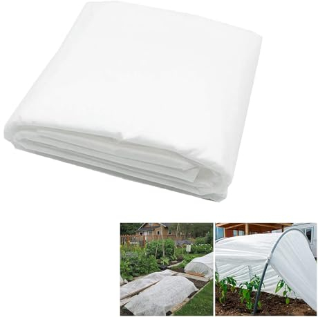 Helweet Voile Hivernage Plante Exterieur, Housse D'hivernage pour Plantes, Non-Tissé de Protection Contre Le Gel, Protection Hivernale des Plantes, Housses de Protection pour Plantes, 2.5 X 3m