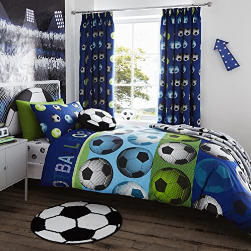 Catherine Lansfield Football Blue 135X200+80X80