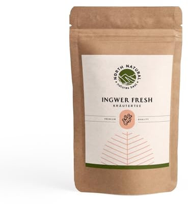 Ingwer Fresh Ayurveda-Tee | Ingwertee mit Zitronengras und Pfefferminz | 100g | North Natural | kräftiger Geschmack