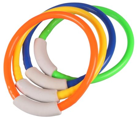 ERINGOGO 4 PCS Colorful Diving Rings for Bright Underwater Swim Training Accessories Pool Diving Practice Fun Swimming Game for Beginner Divers