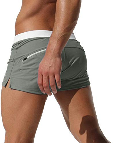 Générique Maillot de Bain Homme Shorty Boxer Sexy - Séchage Rapide avec Poche Zippée Cordon Ajustable Idéal Plage Piscine Été