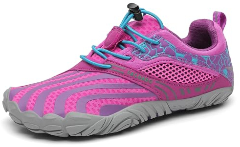 SAGUARO Barfotaskor barn utomhus sport barfota skor för pojkar flickor storlek 24–36, rosa, 24 EU