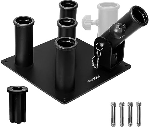 Yes4All 2-i-1 T-bar rad plattform multifunktion med 1 tum och 2 tum (5 barer) och 1-tums adapter, skivstångshållare med landminfäste