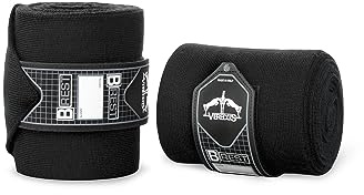 Veredus, fasce da riposo B-Rest, ideali per il riposo del Cavallo nel box o durante il trasporto - Colore Nero, 400 cm (400cm, Nero)